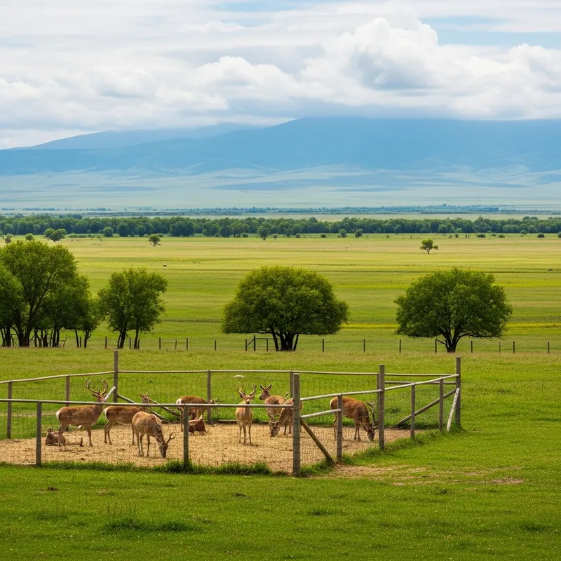 Captivating Serene Landscape and Wildlife Harmony