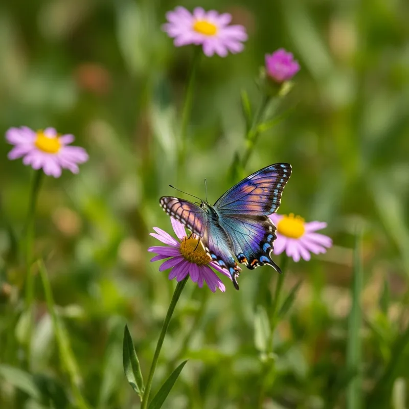 Beautiful Butterfly in Lush Field | Serene Summer Setting