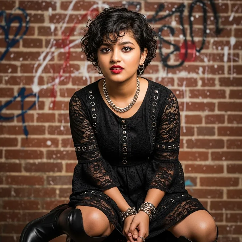 Edgy Black Dress Fashion for South Asian Girls Edgy Black Dress Fashion for South Asian Girls