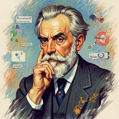 Distinguished Male Intellectual in Impressionist Style | Sociological Concept Art