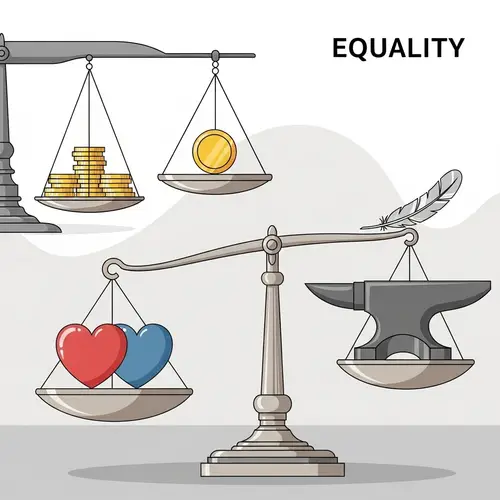 Abstract Concept of Equality: Harmony & Balance for Fairness