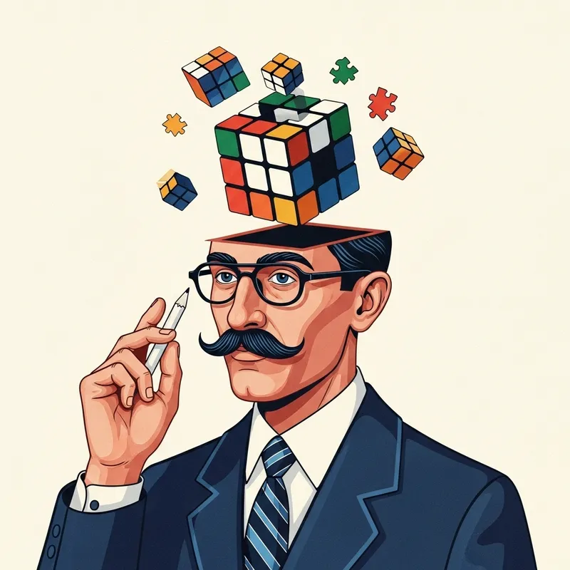 Innovative Rubik's Cube Creator Illustration | Surreal Style