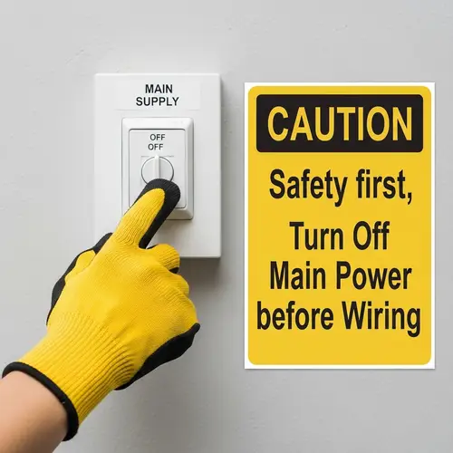 Safety Reminder: Turn Off Main Power before Wiring