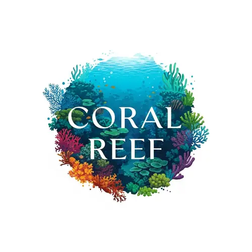 Stunning Coral Reef Logo Design | Vibrant & Minimalistic Typography