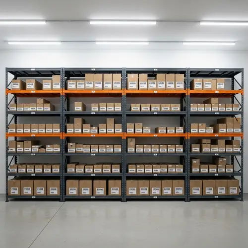 Modern Industrial Logistics Warehouse with Organized Shelving