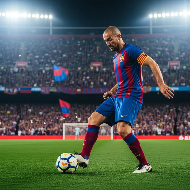 Football Star Messi Mastering the Ball on the Field