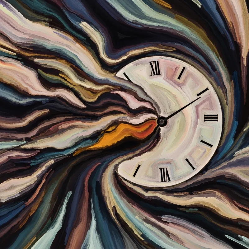 Dynamic Passage of Time: Vibrant Colors and Emotions