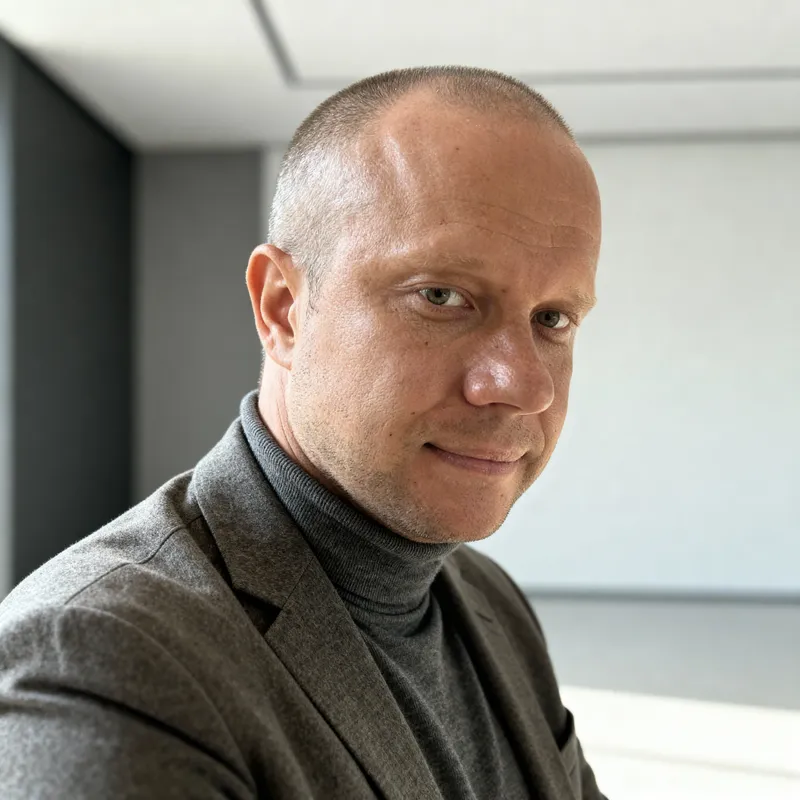 Innovative Headshot of a Visionary Man