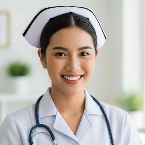 Filipino Female Nurse Portrait | Compassionate Healthcare Professional