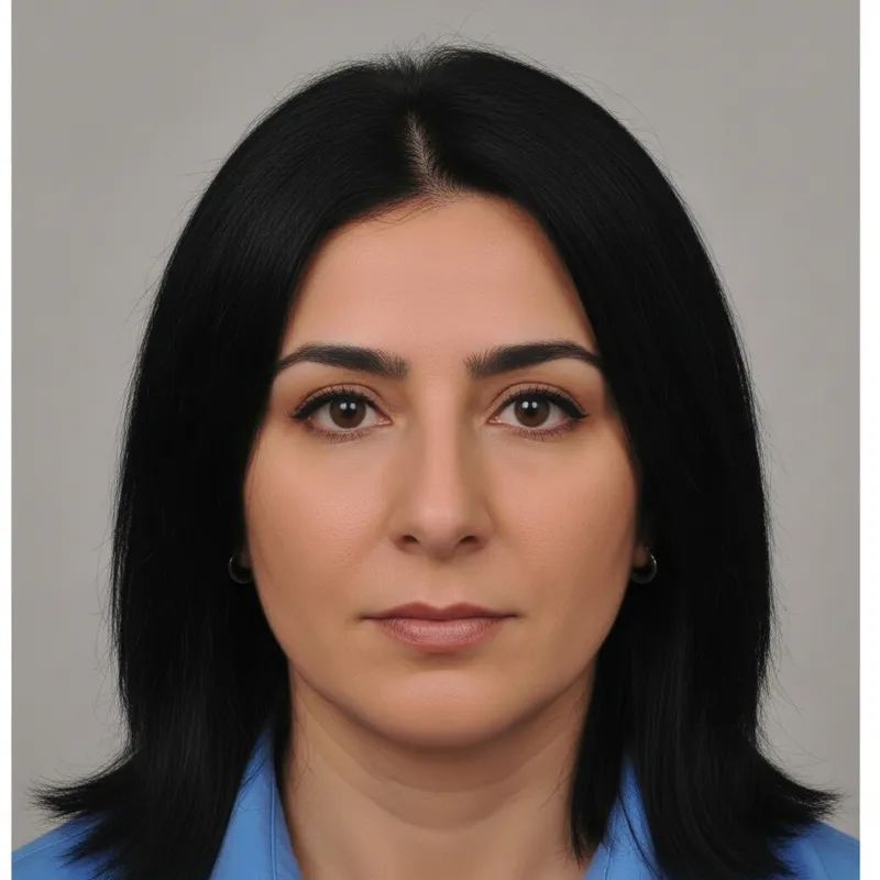 Professional Passport Photo of a Middle-Eastern Woman