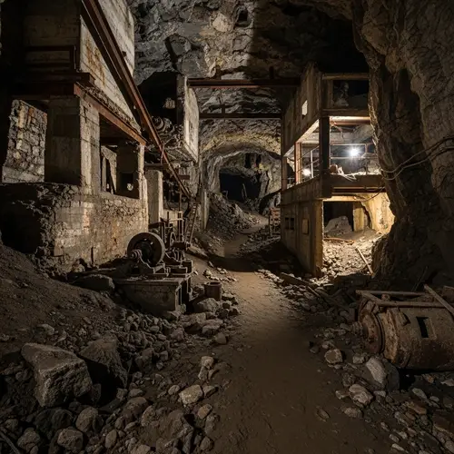 Eerie Industrial Underground Cavern Exploration