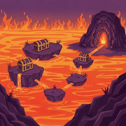 Island Chests in Purple & Orange Vector Image