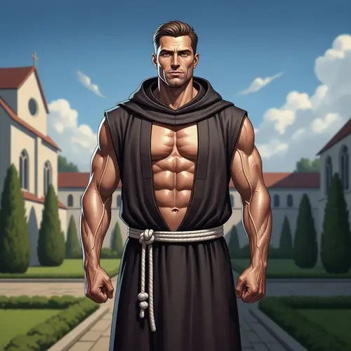 Caucasian Monk: Wisdom, Strength & Tranquility