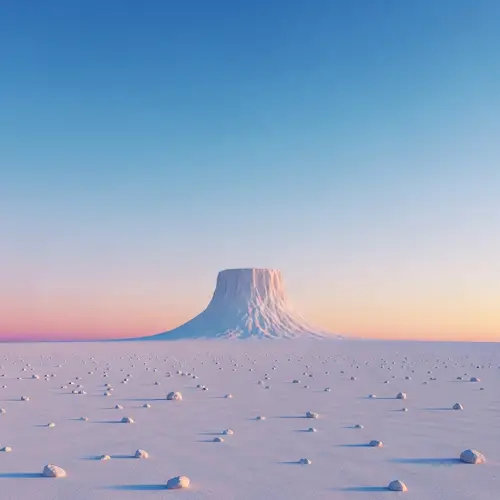 Tranquil Minimalist Plateau Landscape