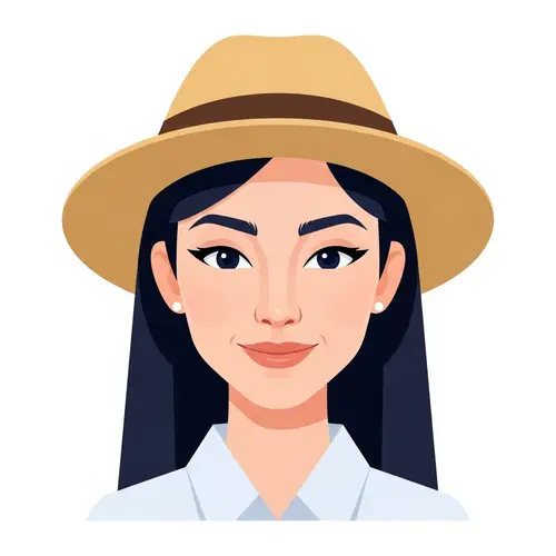 Professional Caucasian Woman Flat Illustration for Social Media Profiles