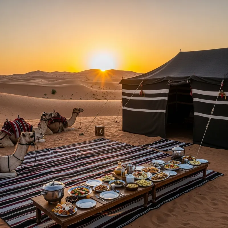 Sunset in Dubai Desert: Traditional Arabian Experience