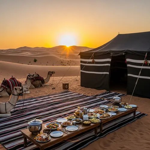 Sunset in Dubai Desert: Traditional Arabian Experience