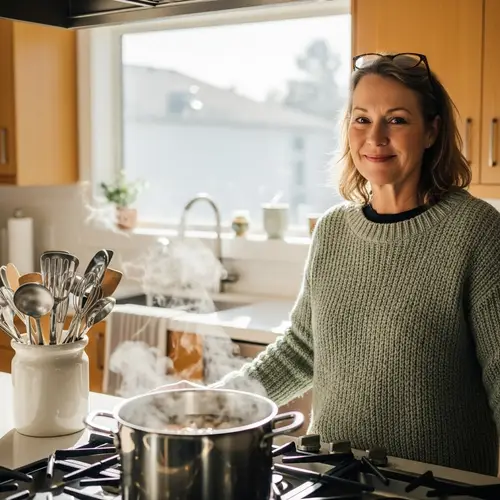 Friendly Robot Anyuka in Modern Kitchen | Cooking Scene