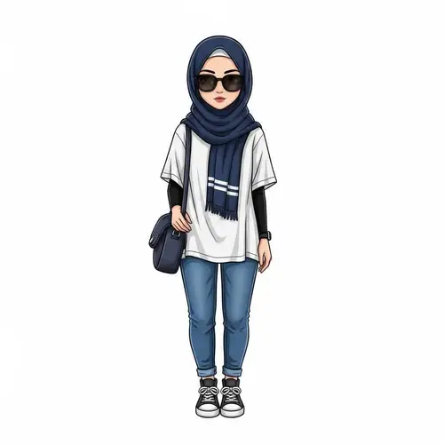 Adorable Tomboyish Woman in Stylish Hijab - Fashion Inspiration