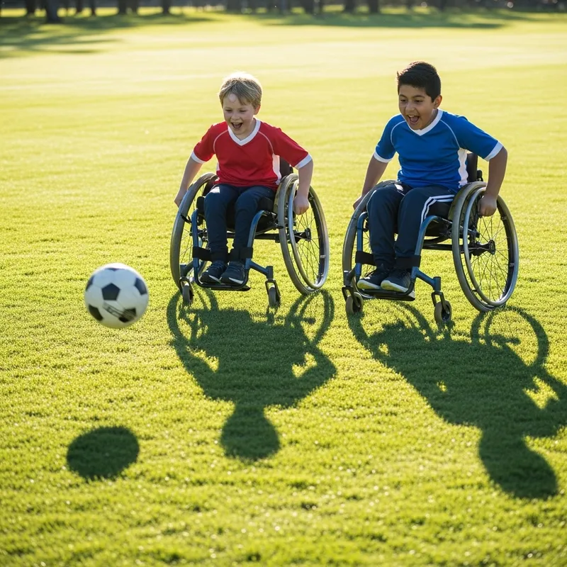 Inclusive Football Game: Heartwarming Playtime Scene