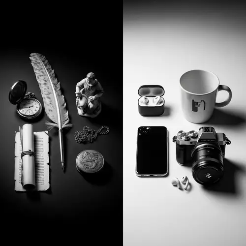 Antique Meets Modern: Chiaroscuro Balance Scale Art