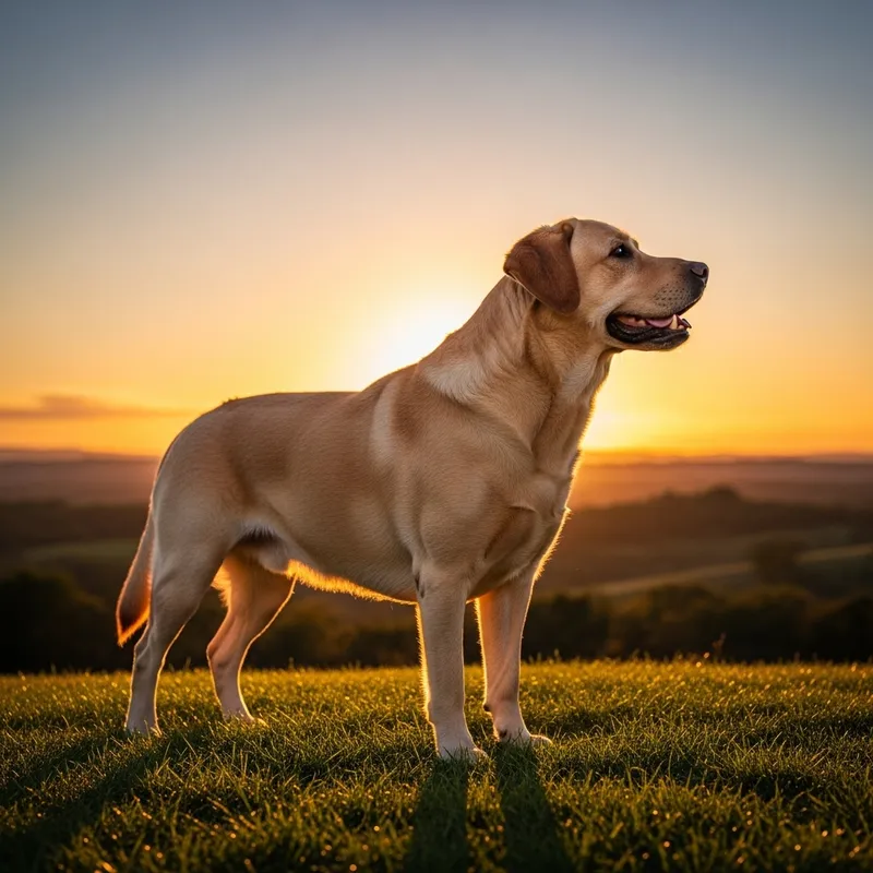 Cute Labrador Dog Enjoying Nature Cute Labrador Dog Enjoying Nature