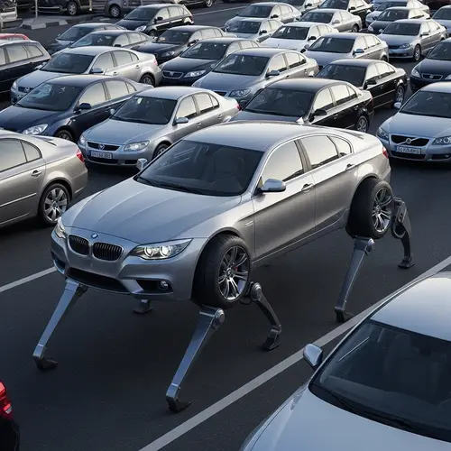 Futuristic Vehicle with Leg Feature for Traffic Jams