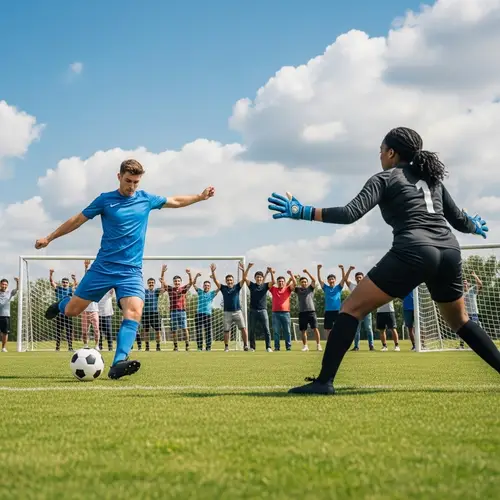 Dynamic Outdoor Soccer Action: Thrills of the Game
