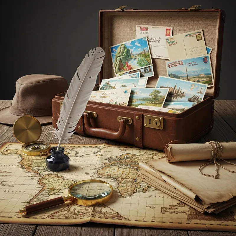 Vintage Travel Elements: A Timeless Journey Vintage Travel Elements: A Timeless Journey