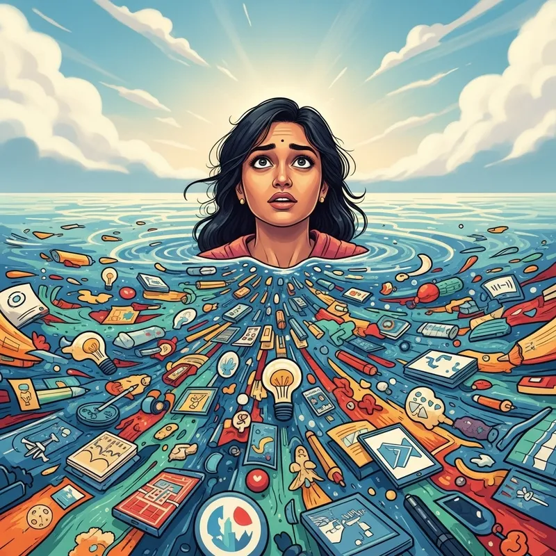 Feeling Overwhelmed: Drowning in a Sea of Ideas and Possibilities Feeling Overwhelmed: Drowning in a Sea of Ideas and Possibilities