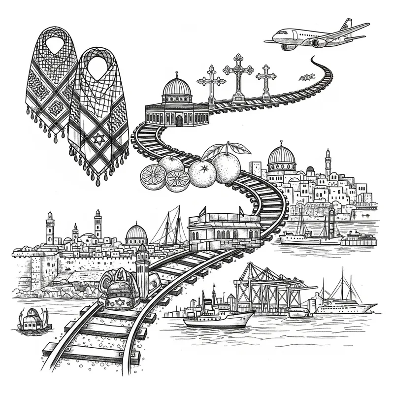 Black Ink Collage: Palestinian Cultural Connections