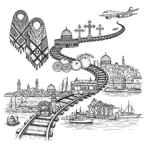 Black Ink Collage: Palestinian Cultural Connections