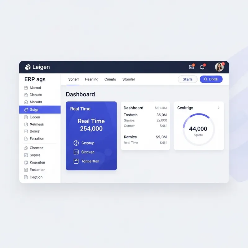 Efficient ERP Software Landing with Modern Design