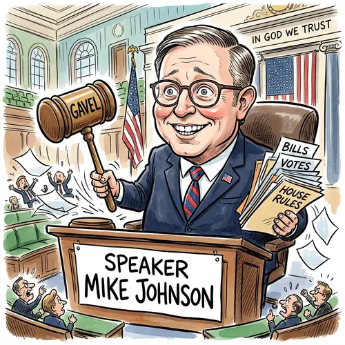 Mike Johnson Speaker of the House Caricature