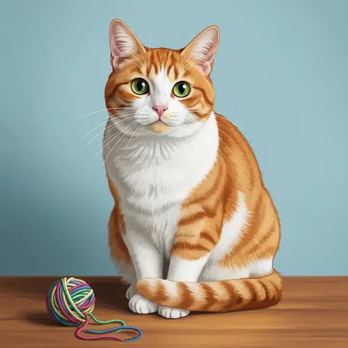 Orange and White Cat | Cute Domestic Feline