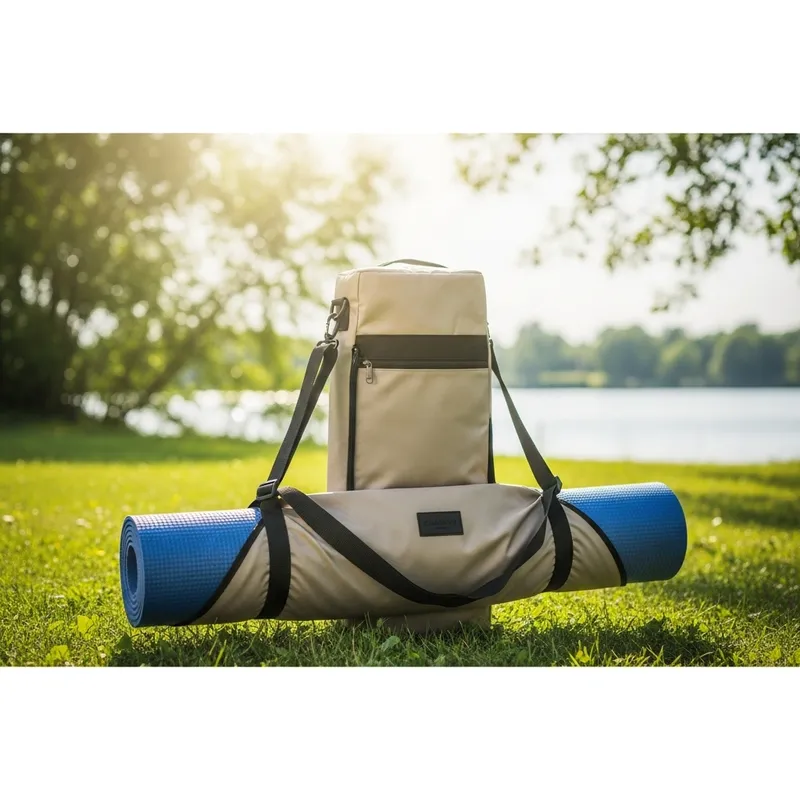Yoga Mat Bag for Outdoor Practice with Scenic View