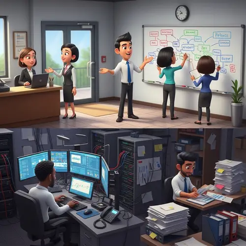 Animated Office Scene: Diversity and Collaboration in Business Setting