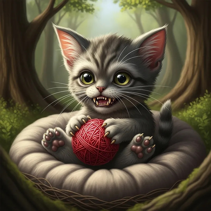 Cute Monstercat Baby - Magical and Mythological Creature Cute Monstercat Baby - Magical and Mythological Creature