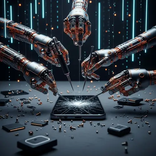 Abstract Cellphone Repair: The Art of Precision