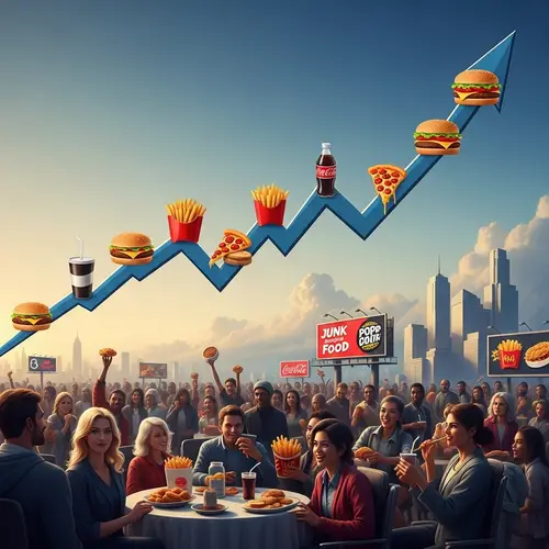 Exponential Growth of Fast Food & Pop Culture's Junk Food Embrace