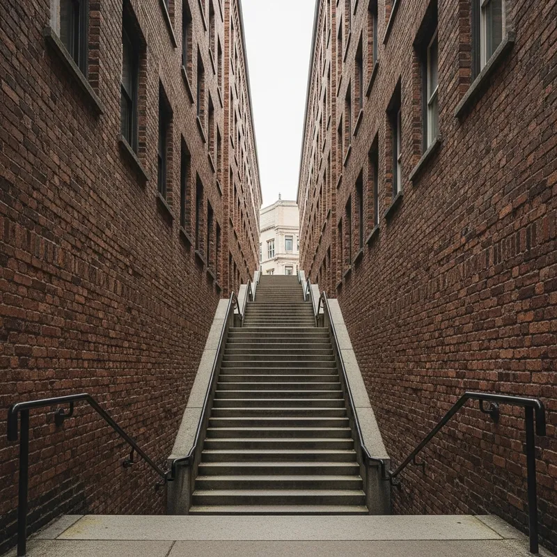 Unique Left-to-Right Staircase: A Stunning View