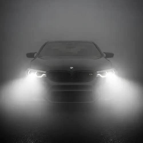 Eerie BMW M5 Headlights in Fog | Mysterious Car Scene