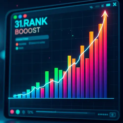 Vibrant Bar Graph - Digital Rank Boost | Website Name