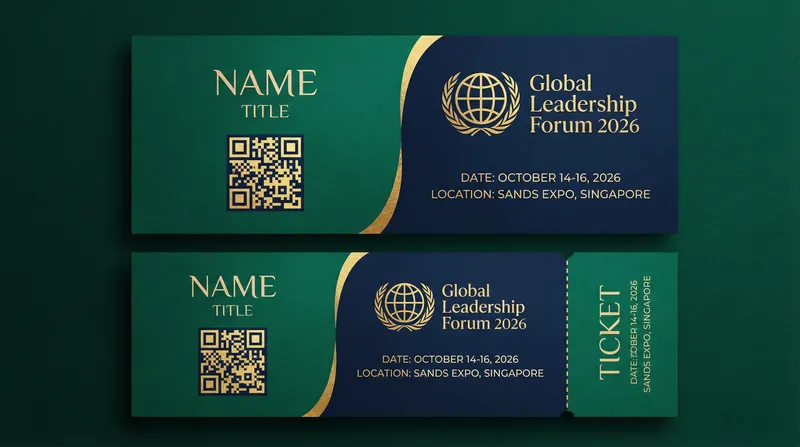 Global Leadership Forum 2026 Event Badge Design