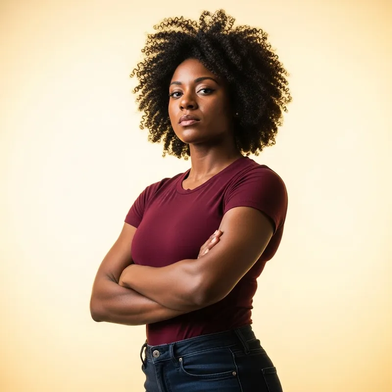 Strong Black Woman: Empowering and Confident Silhouette