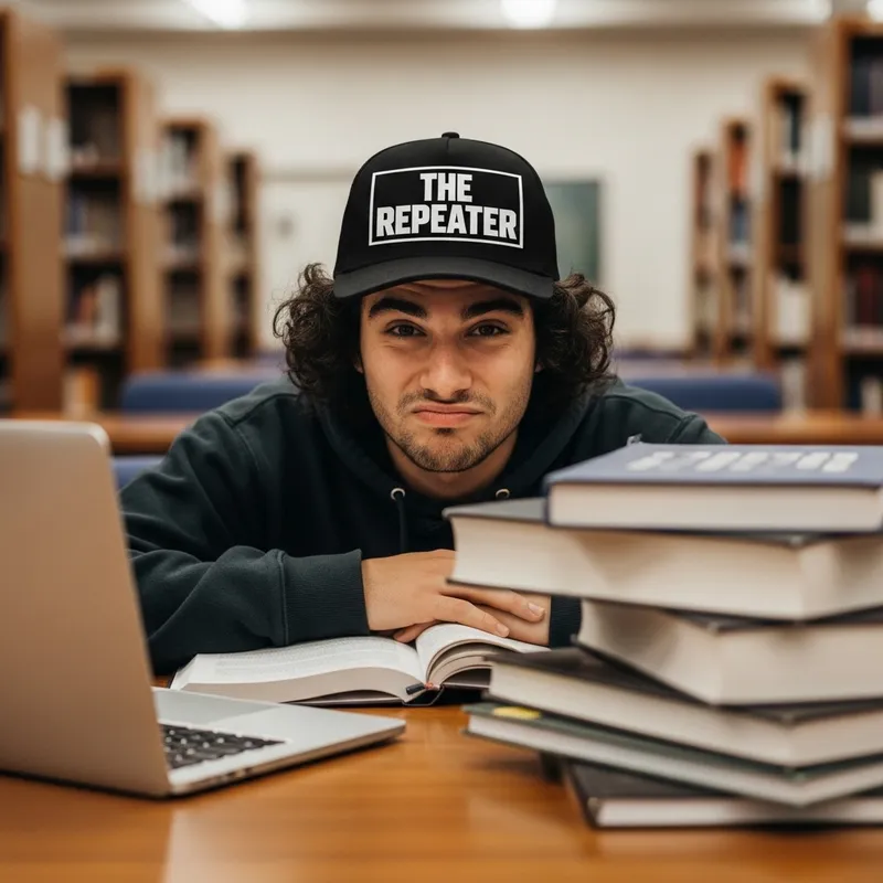 The Recursante University Student with Black Cap