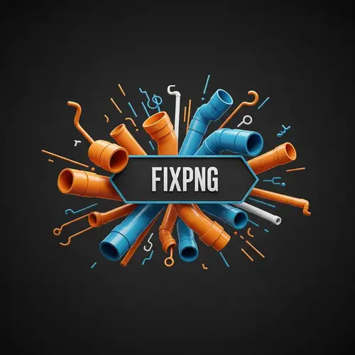 Abstract Representation of Fixing Pipes | Construction Tools Imagery