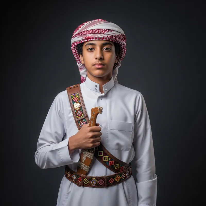 Traditional Yemeni 16-Year-Old Boy Attire