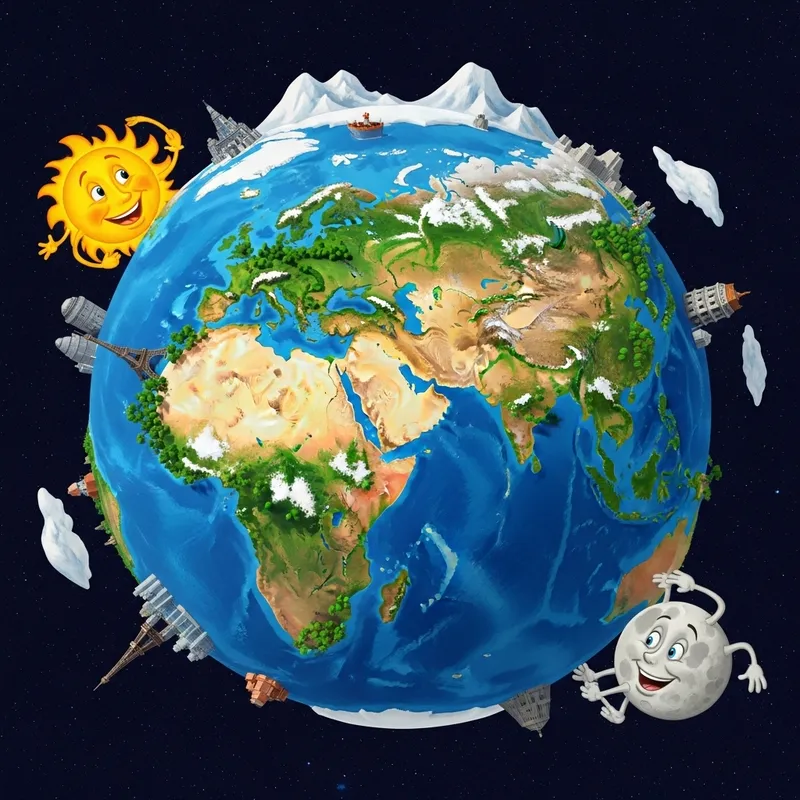 Colorful Animated Earth - Kid-Friendly Planet Imagery Colorful Animated Earth - Kid-Friendly Planet Imagery