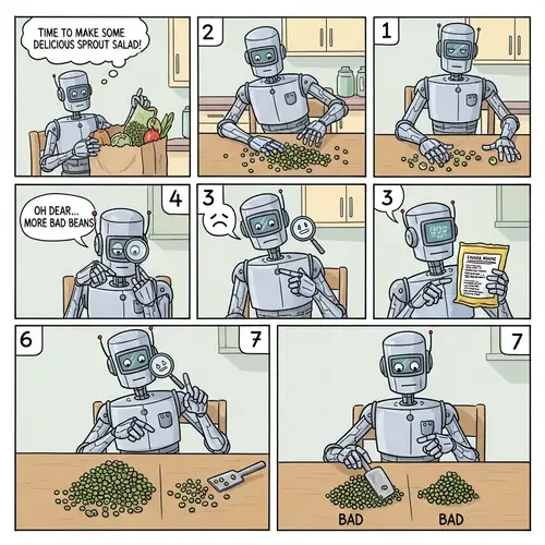 Robo's Mung Bean Inspection Adventure | Comic Strip